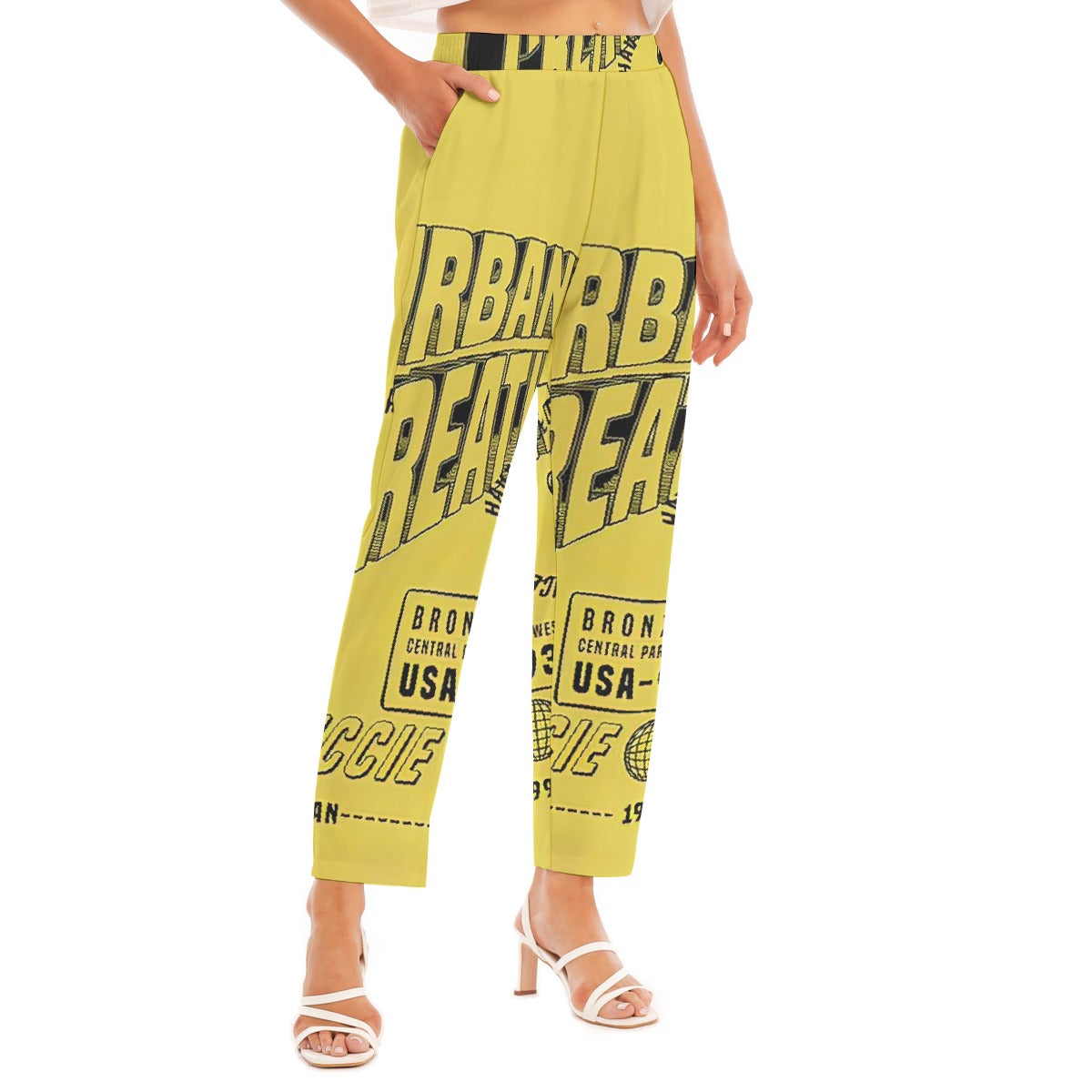 All-Over Print Women's Loose Straight-leg Pants