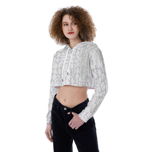All-Over Print Women's Crop Top Hoodie