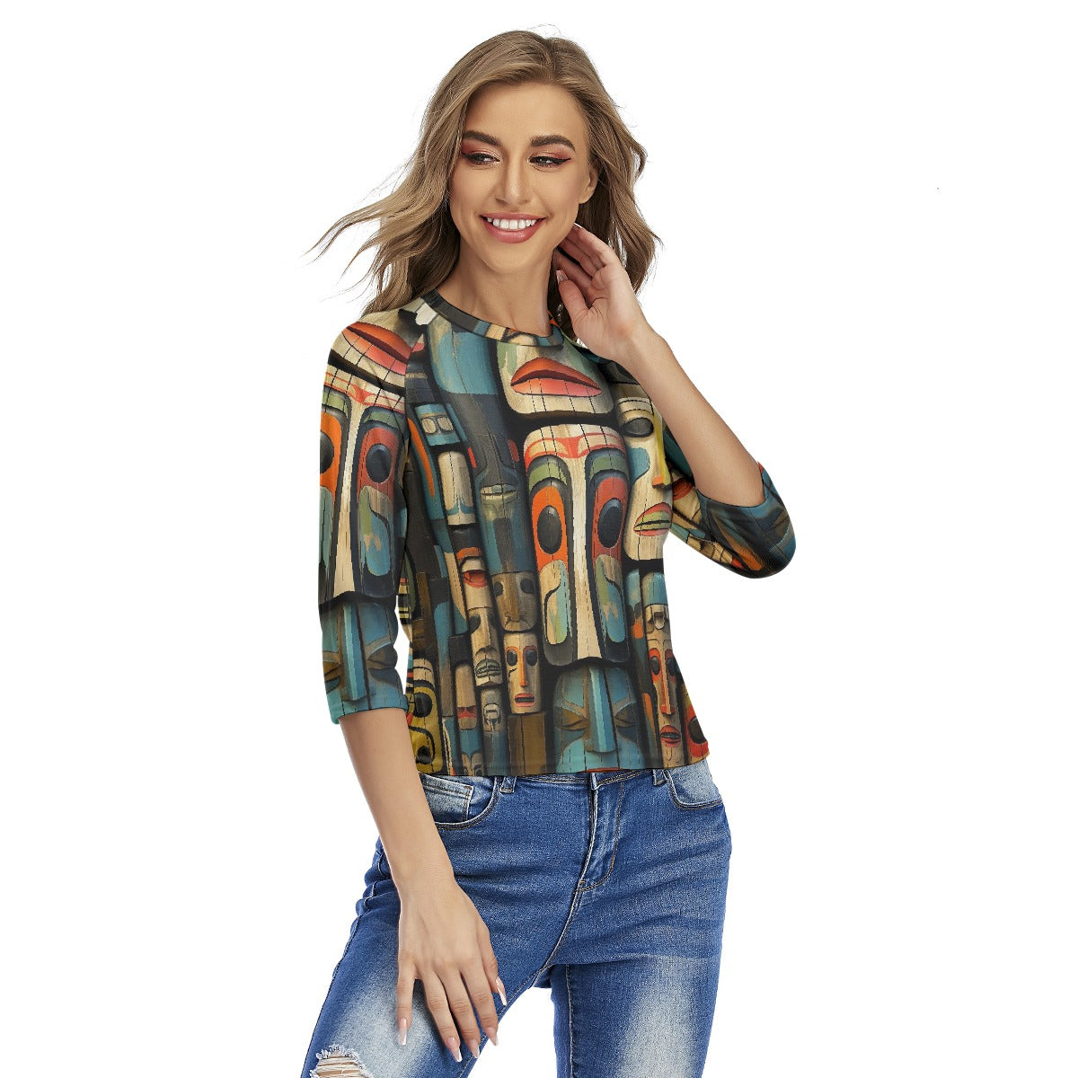 All-Over Print Women's Raglan Sleeves T-shirts