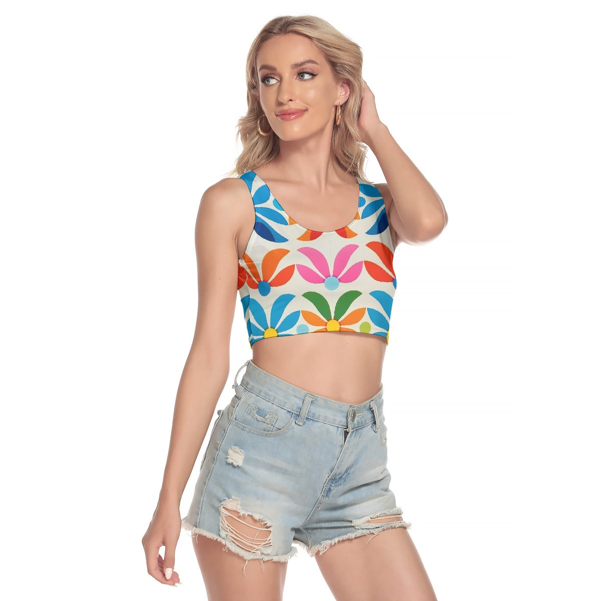 All-Over Print Women's Sport Crop Tank Top