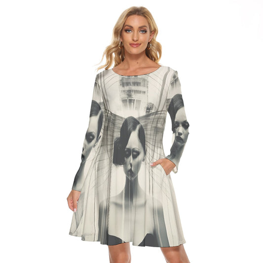 All-Over Print Women's Crew Neck Dress