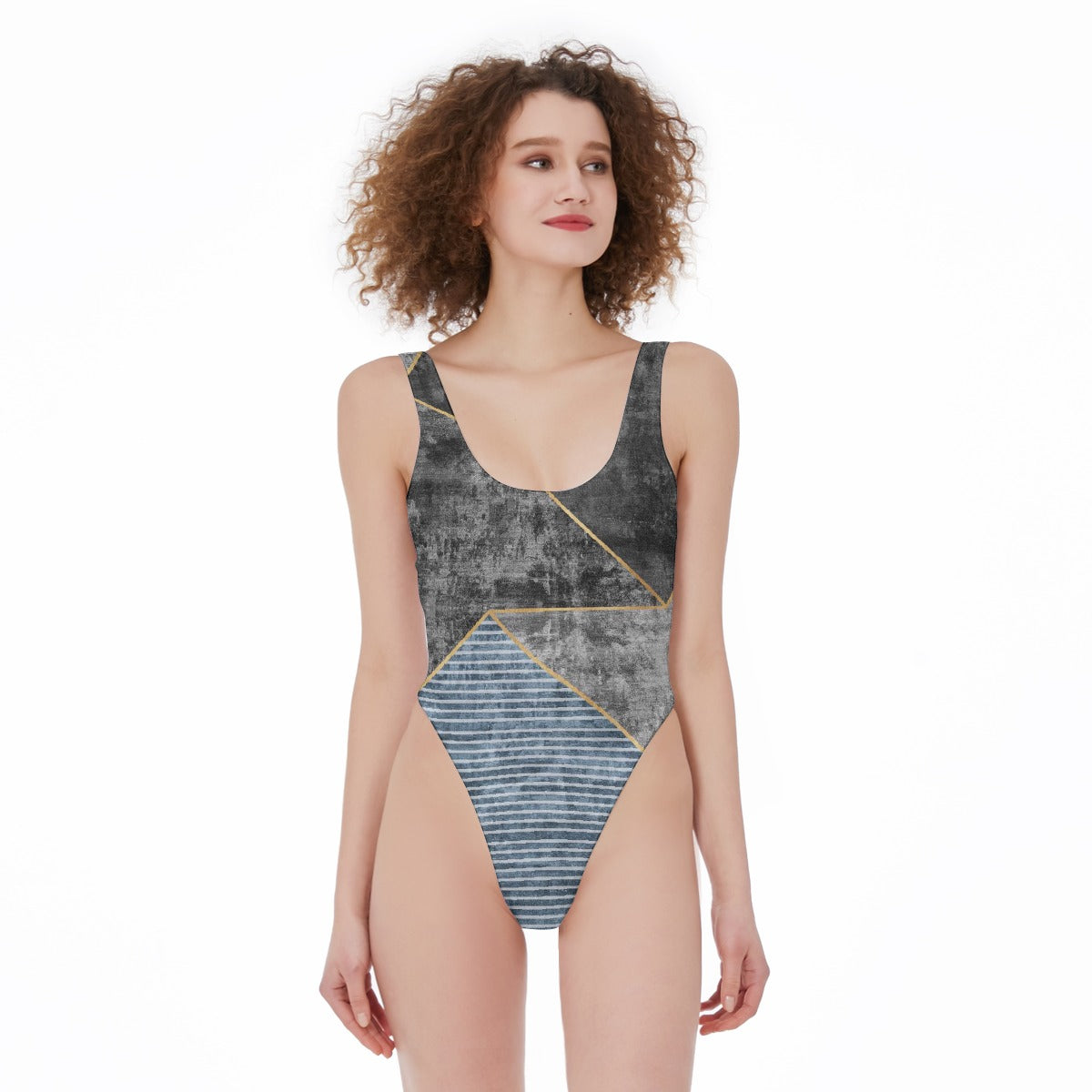 All-Over Print Women's High Cut One-piece Swimsuit