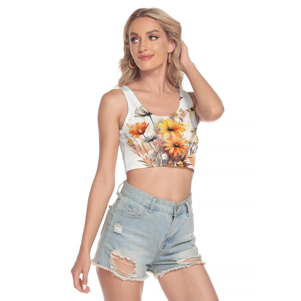 All-Over Print Women's Sport Crop Tank Top