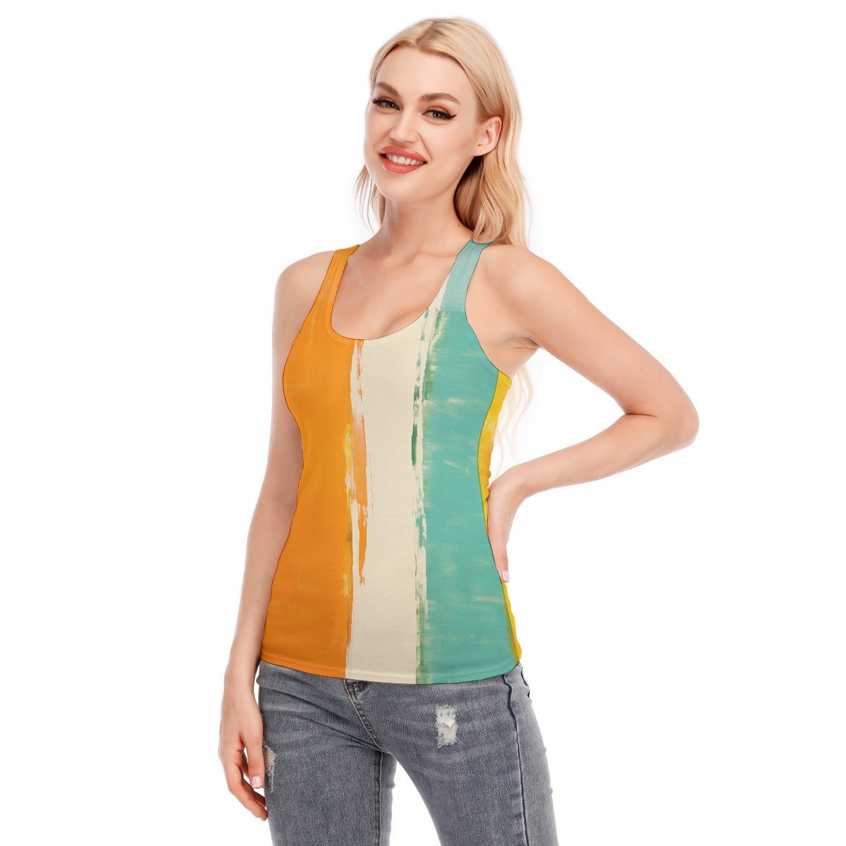 All-Over Print Women's Racer Vest | 190GSM Cotton