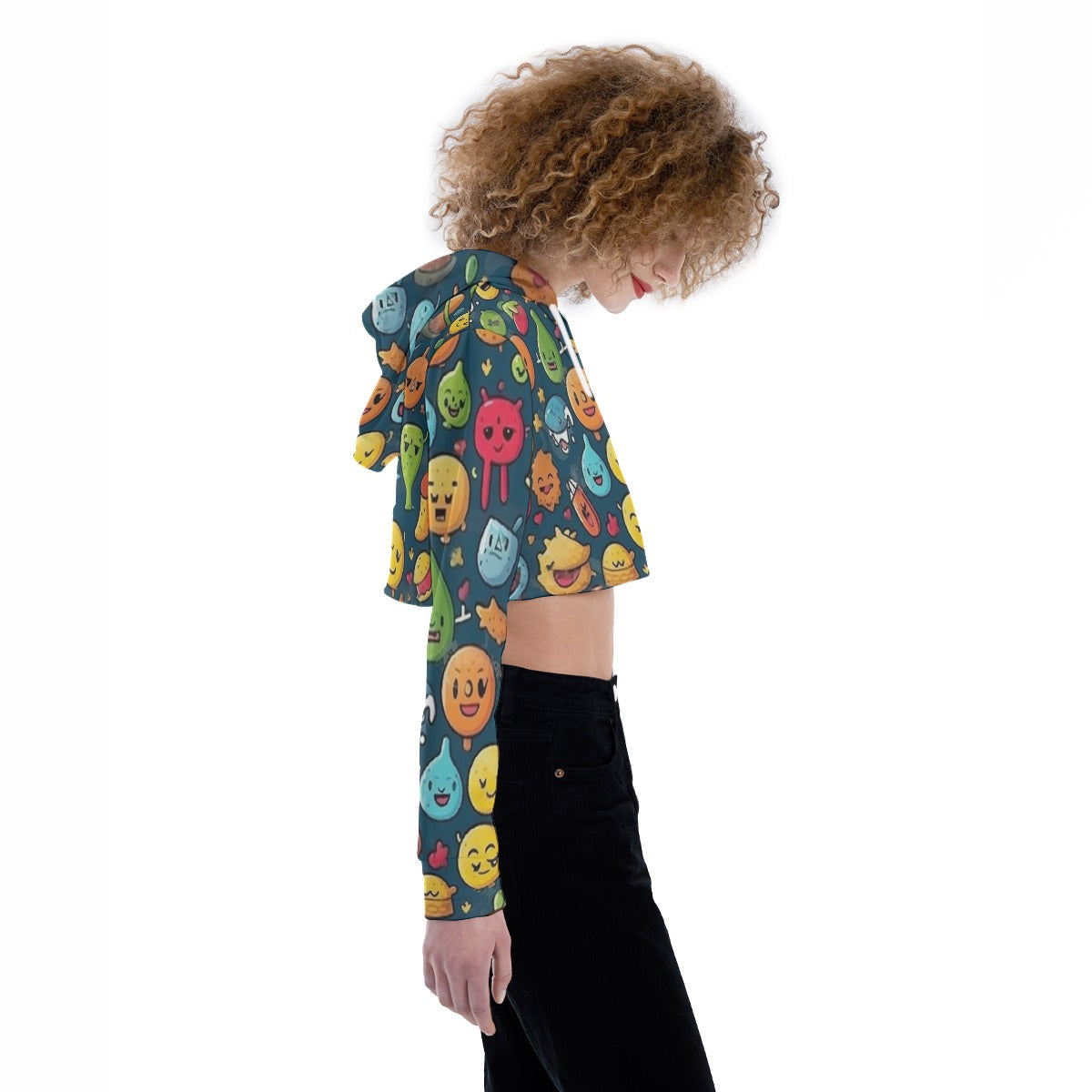 All-Over Print Women's Crop Top Hoodie