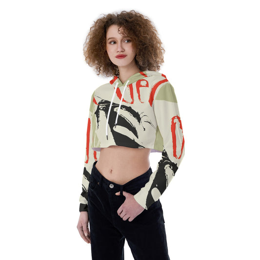 All-Over Print Women's Crop Top Hoodie