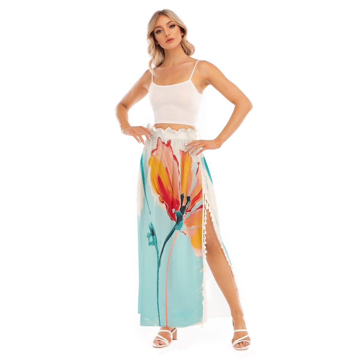 All-Over Print Women's Side Split Skirt