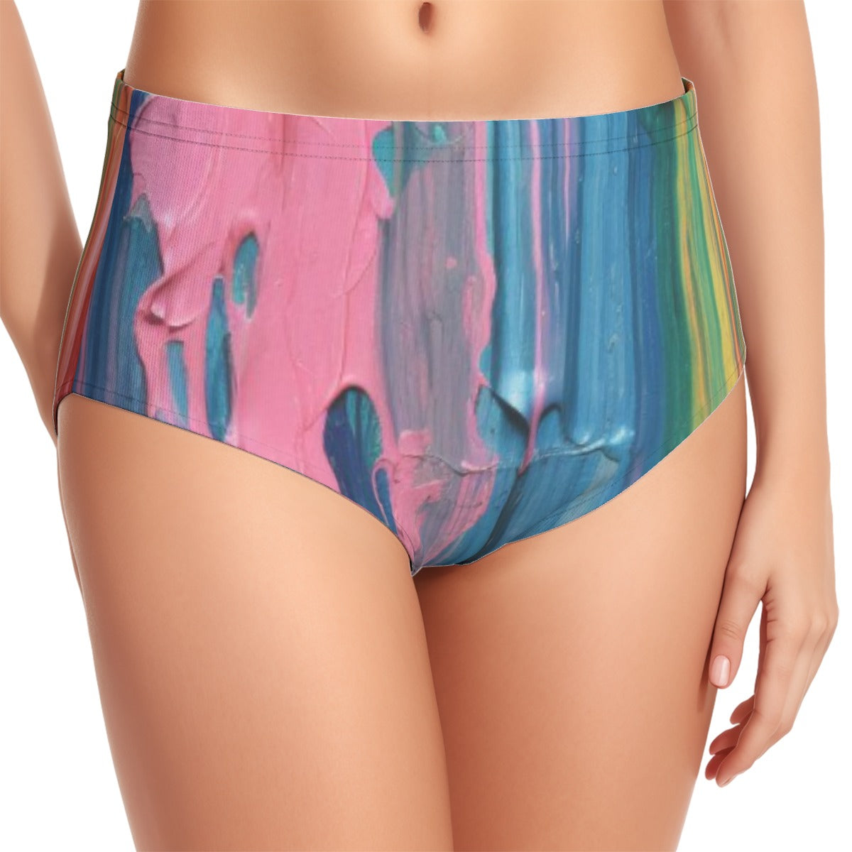 All-Over Print Women's Swimsuit Set With Halter