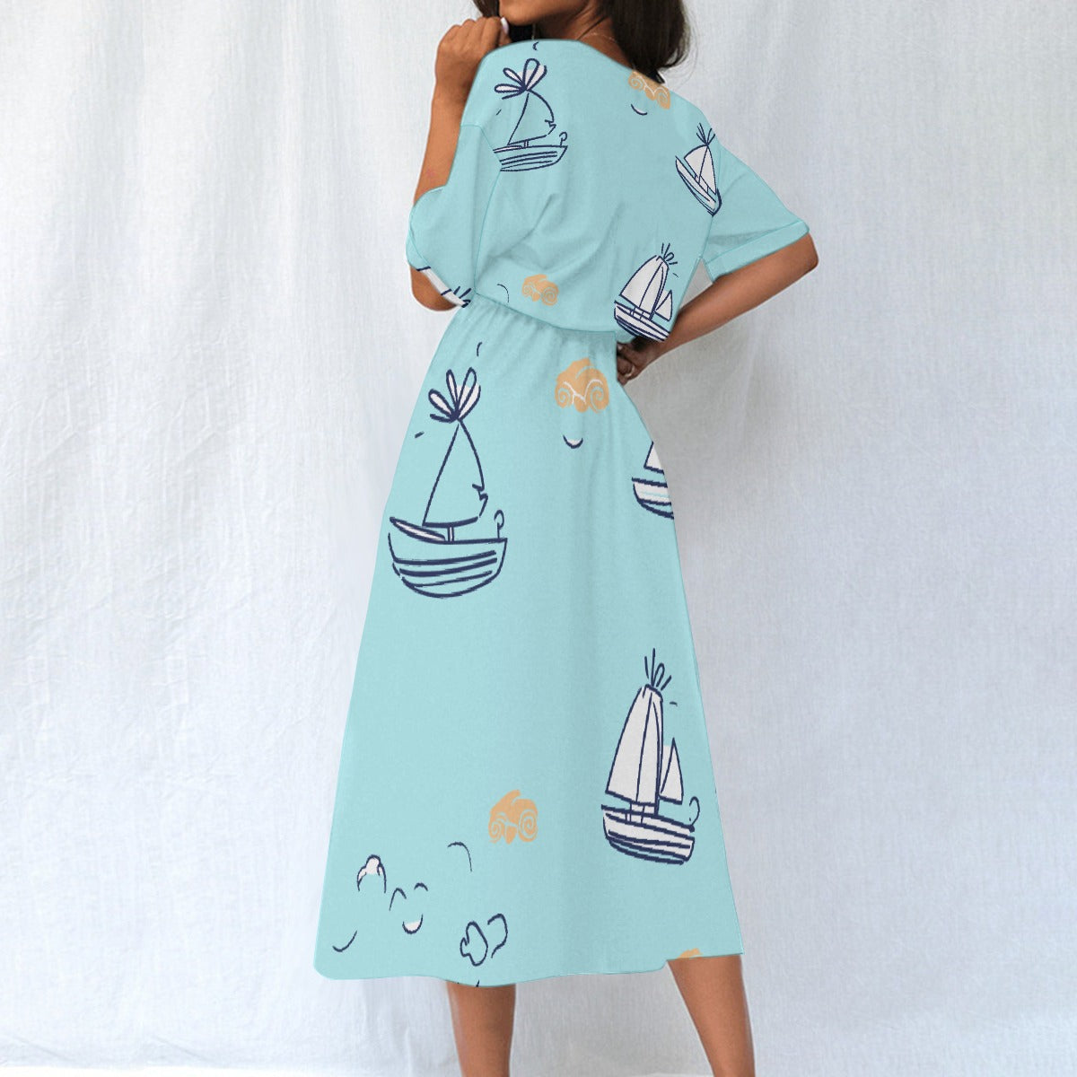 All-Over Print Women's Elastic Waist Dress