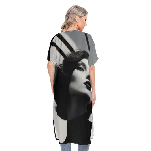 All-Over Print Women's Short Sleeve Cardigan