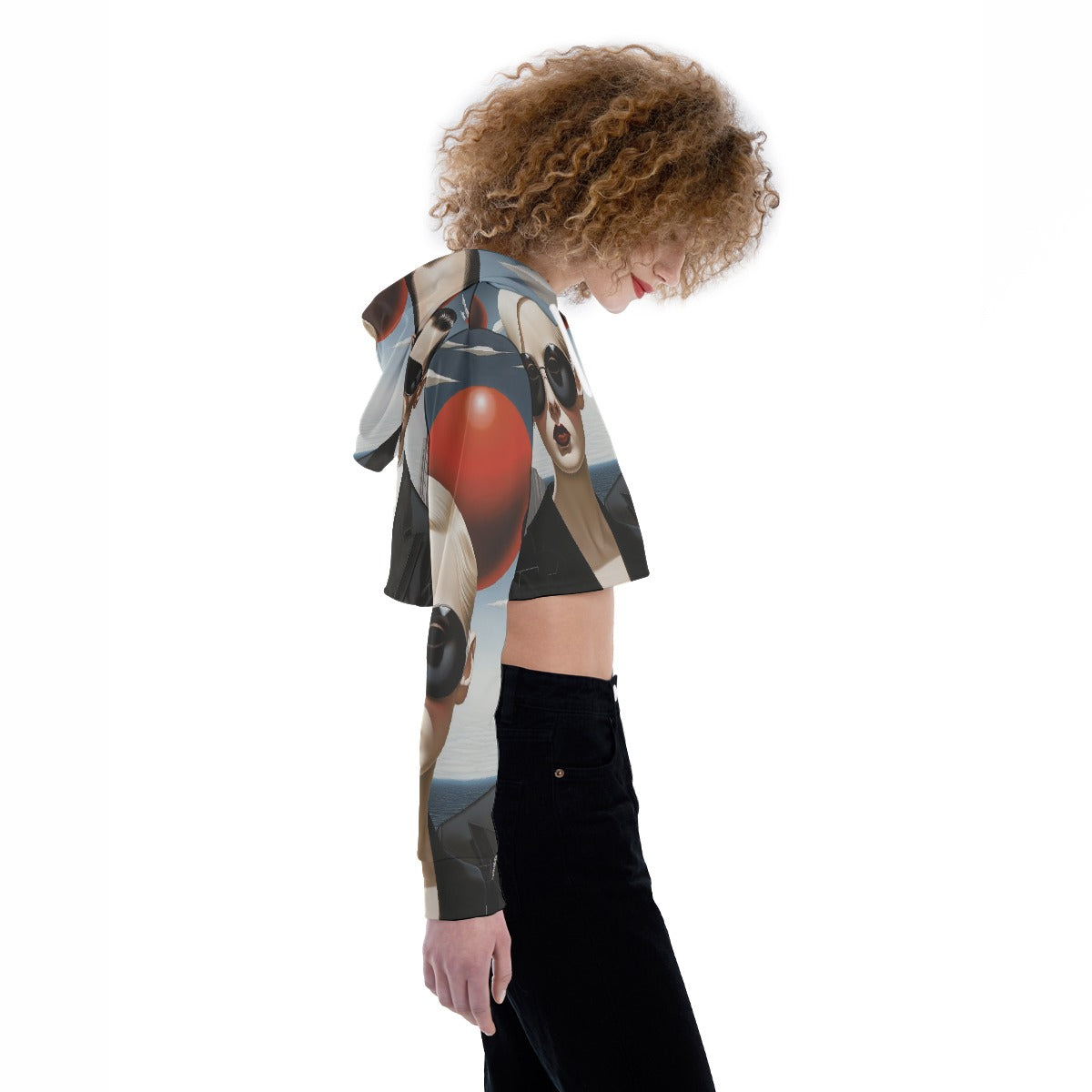 All-Over Print Women's Crop Top Hoodie