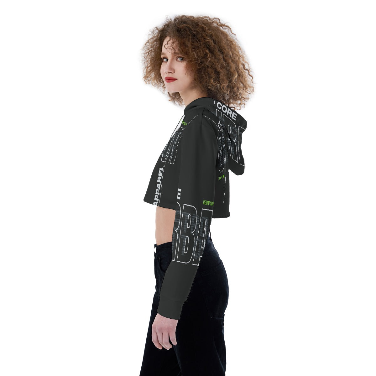 All-Over Print Women's Crop Top Hoodie