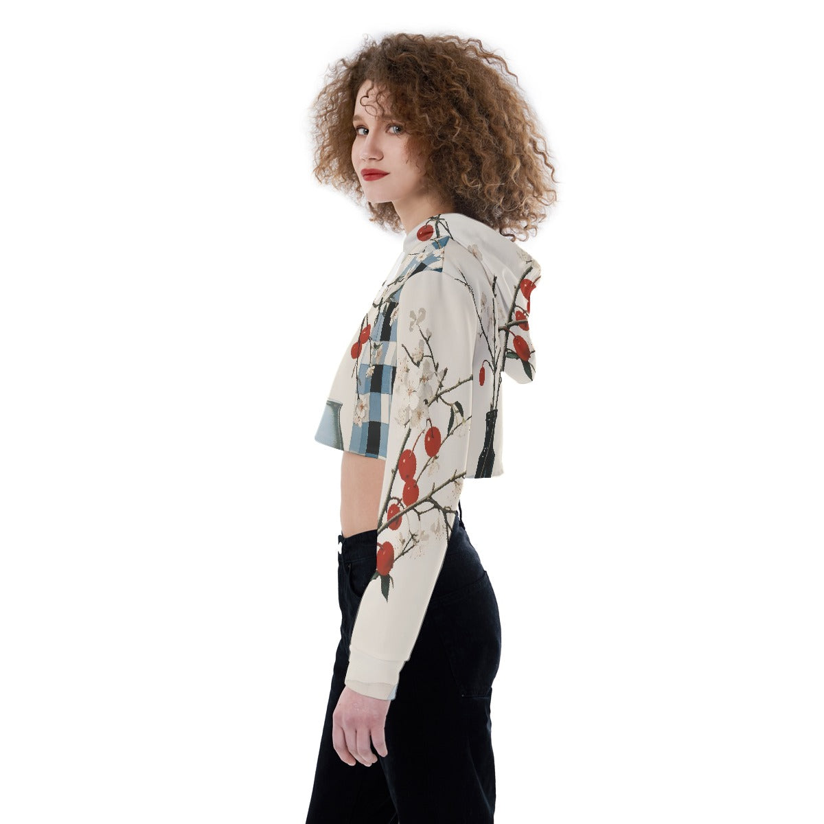 All-Over Print Women's Crop Top Hoodie