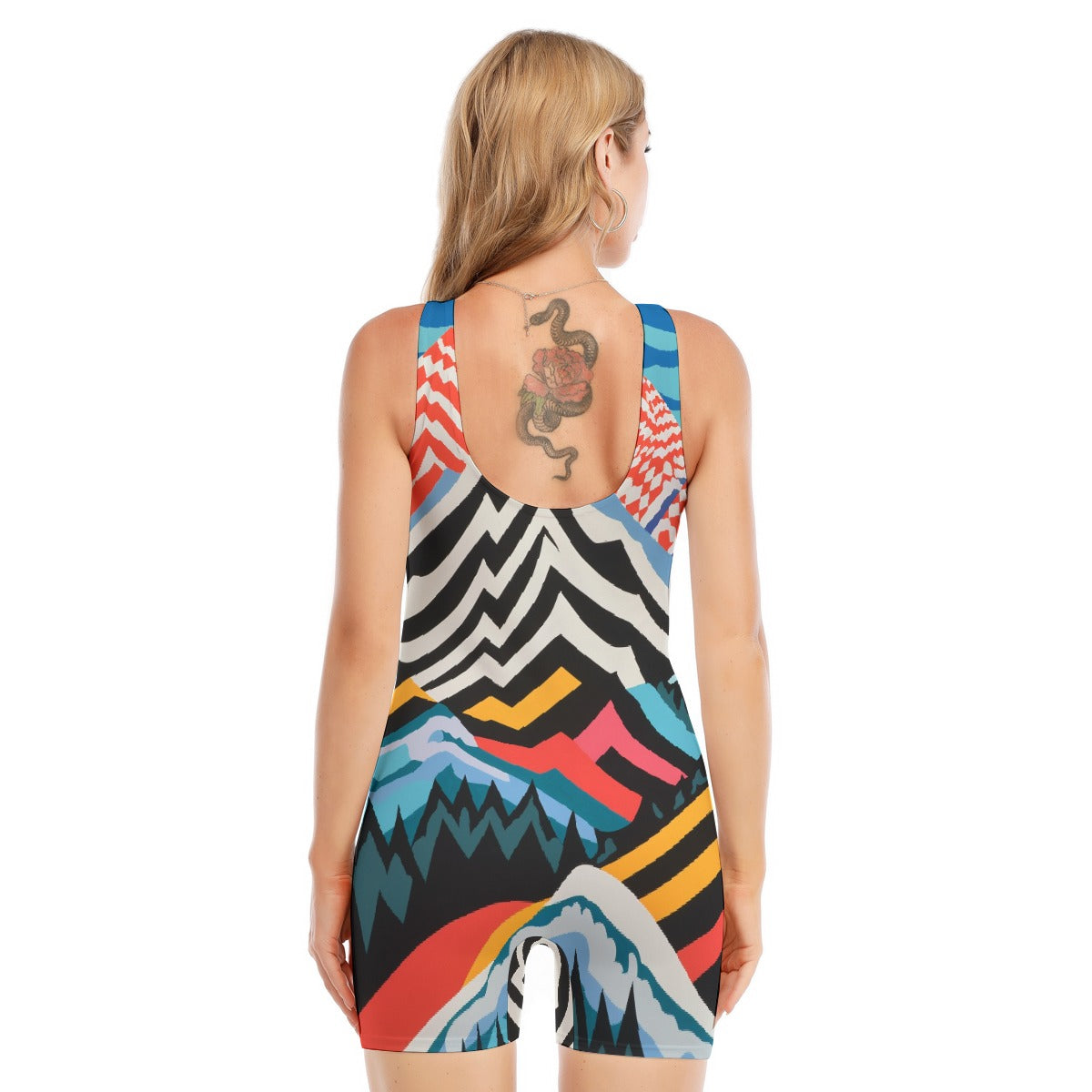 All-Over Print Women's Sleeveless One-piece Swimsuit