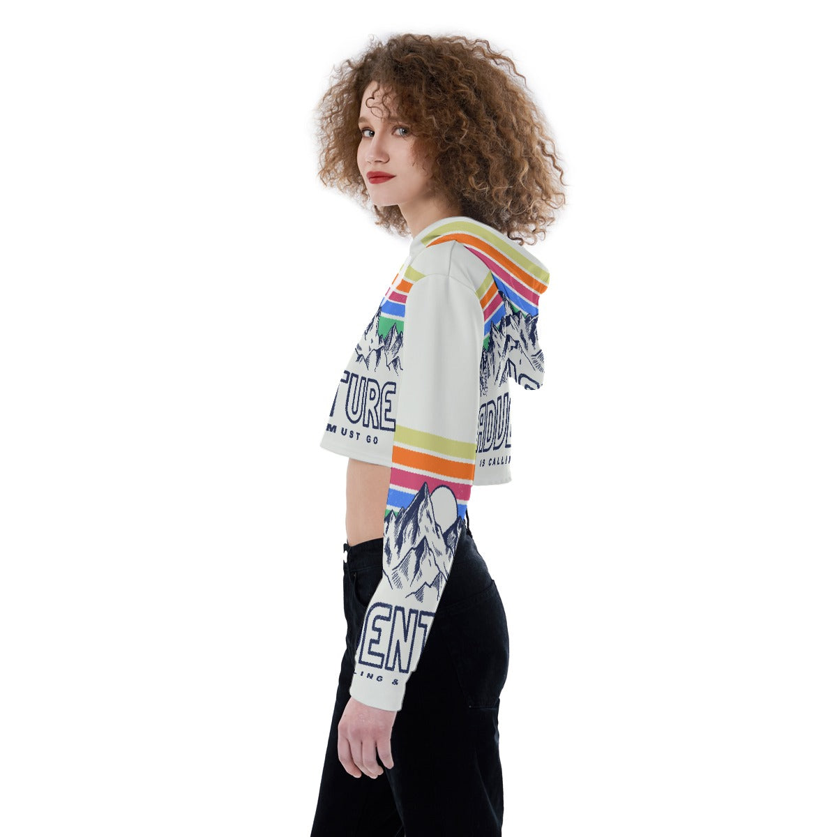 All-Over Print Women's Crop Top Hoodie
