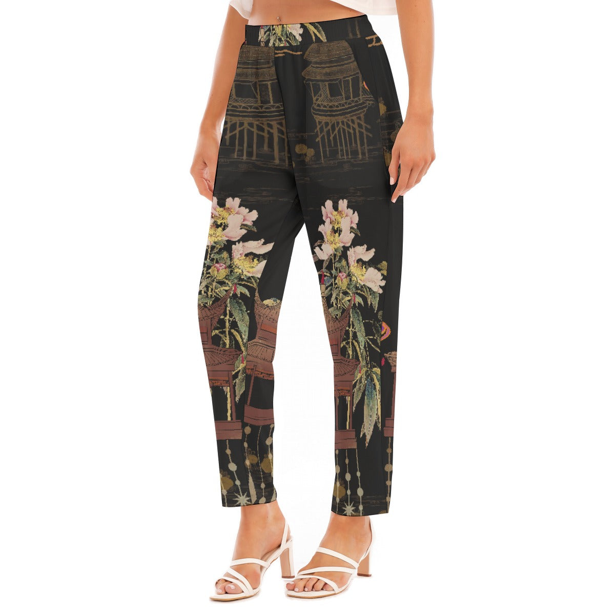 All-Over Print Women's Loose Straight-leg Pants
