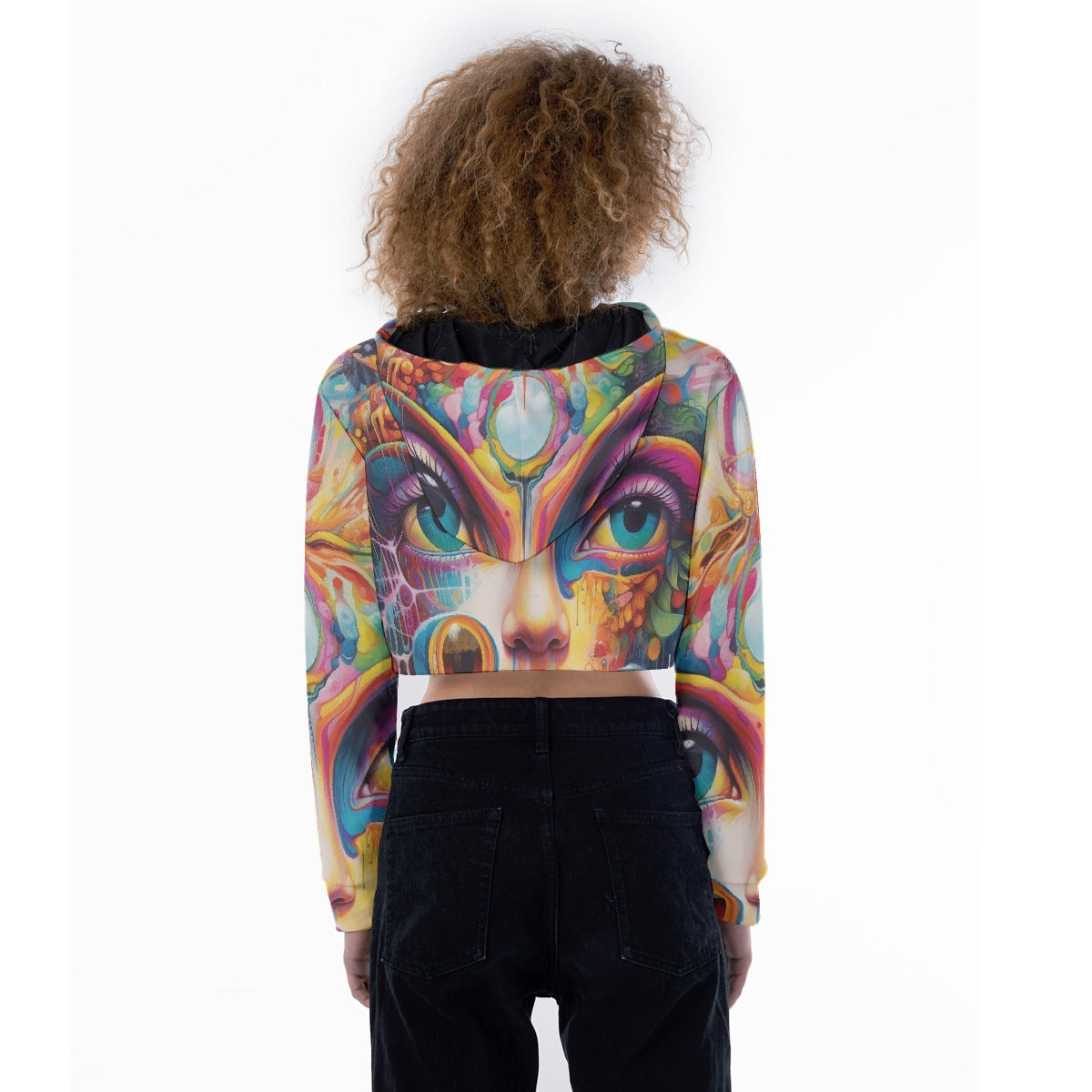 All-Over Print Women's Crop Top Hoodie