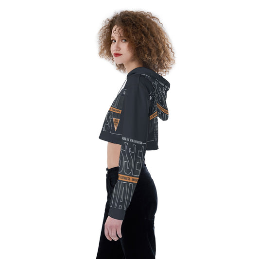 All-Over Print Women's Crop Top Hoodie