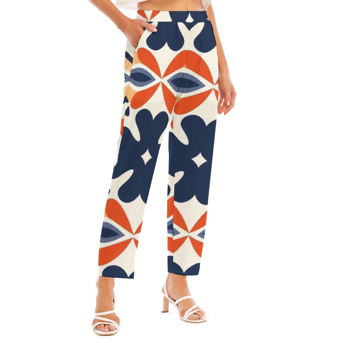 All-Over Print Women's Loose Straight-leg Pants