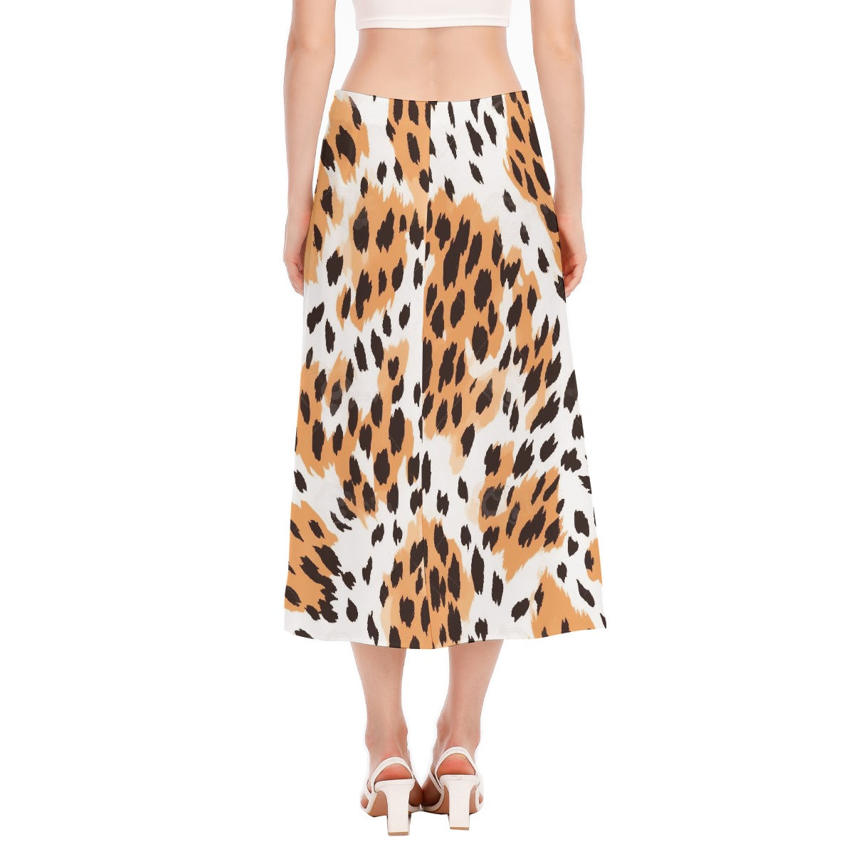 All-Over Print Women's High Slit Long Skirt