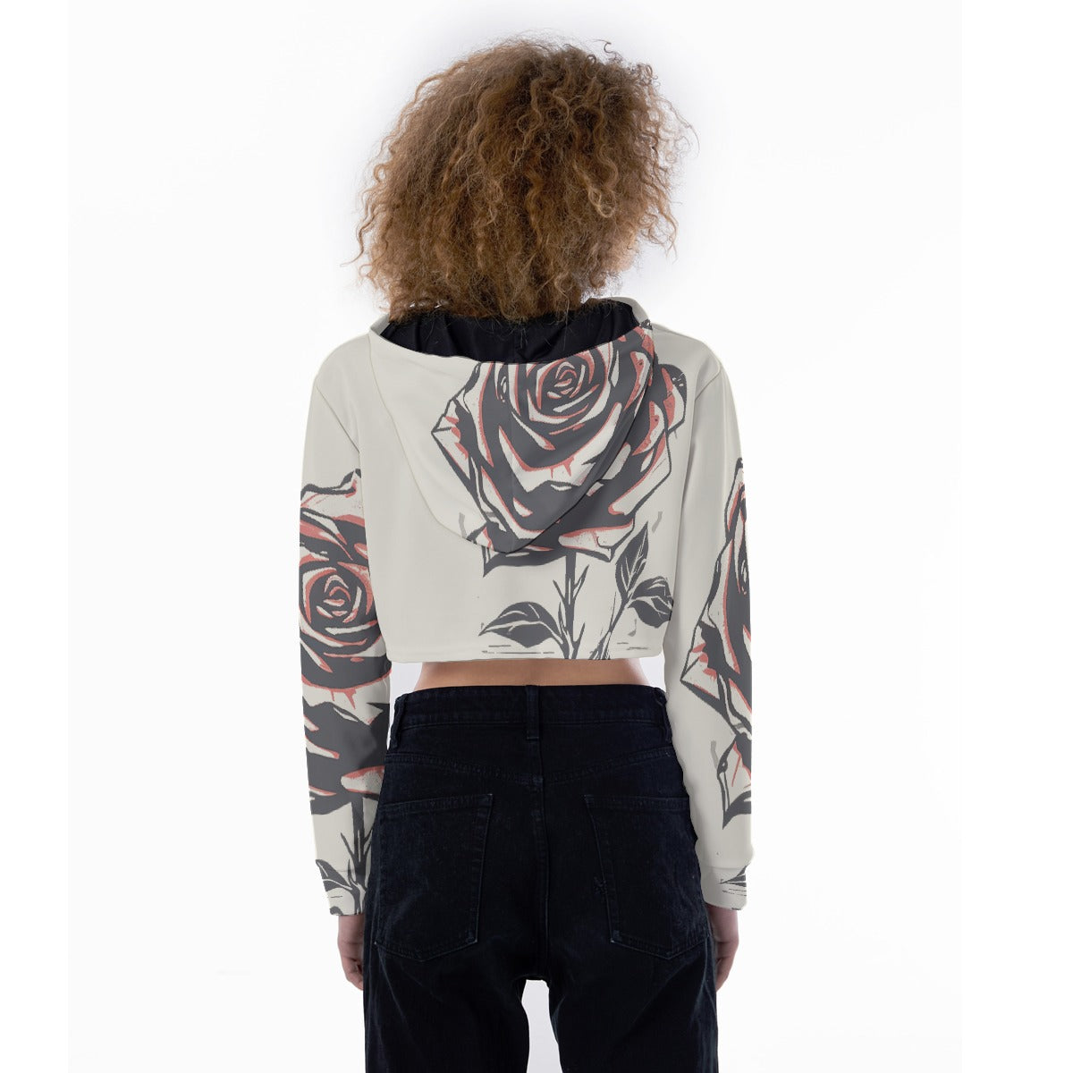 All-Over Print Women's Crop Top Hoodie