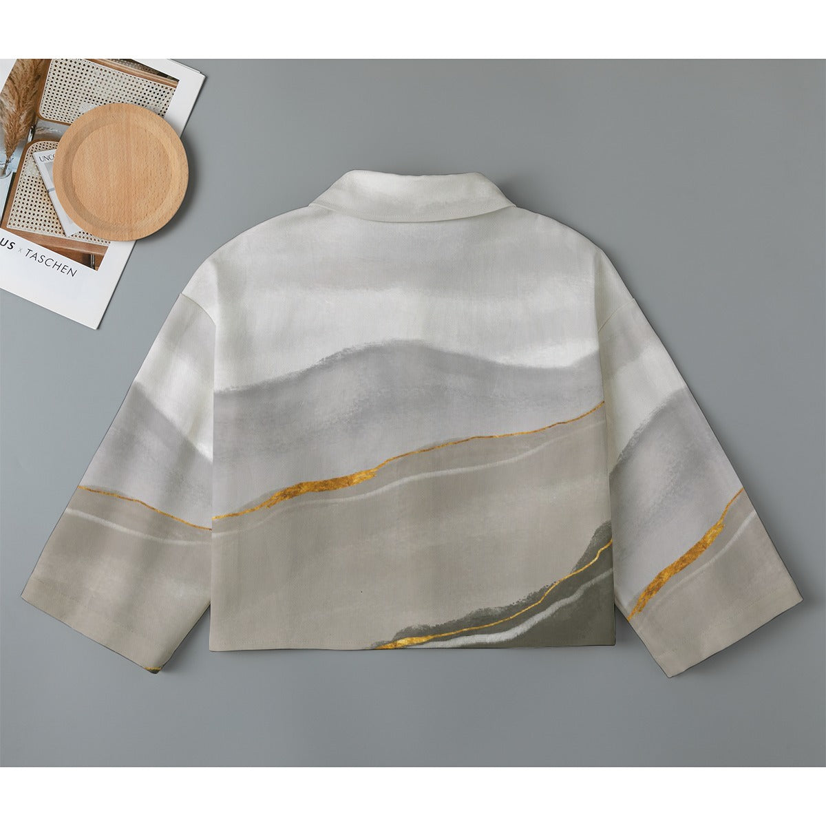 All-Over Print Women's Cropped Jacket | 245GSM Cotton