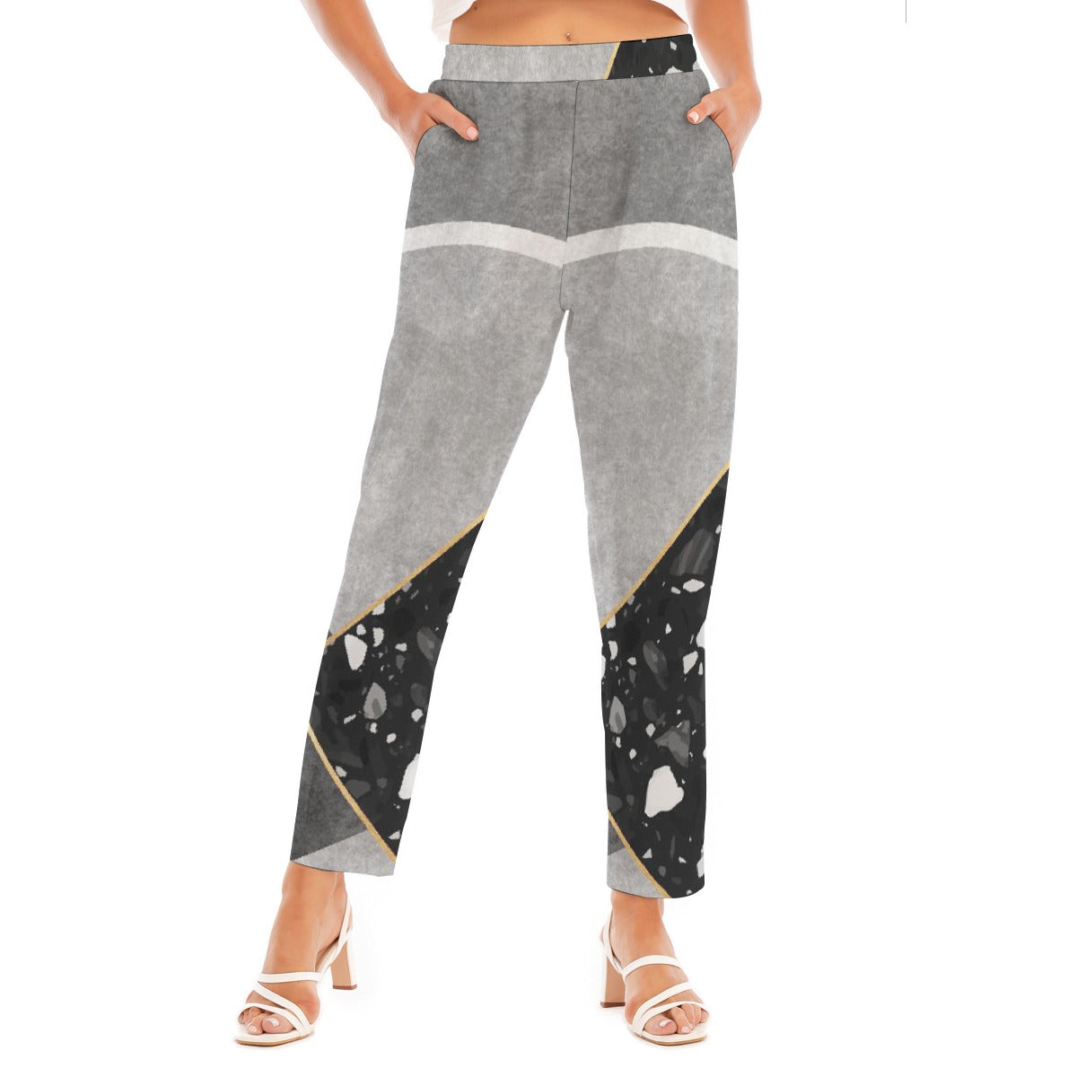 All-Over Print Women's Loose Straight-leg Pants
