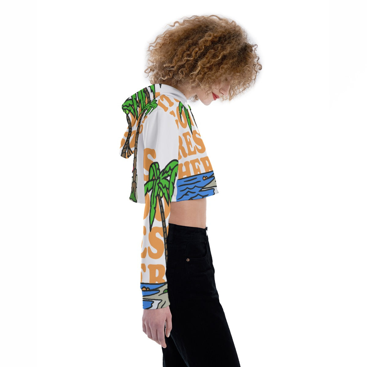 All-Over Print Women's Crop Top Hoodie