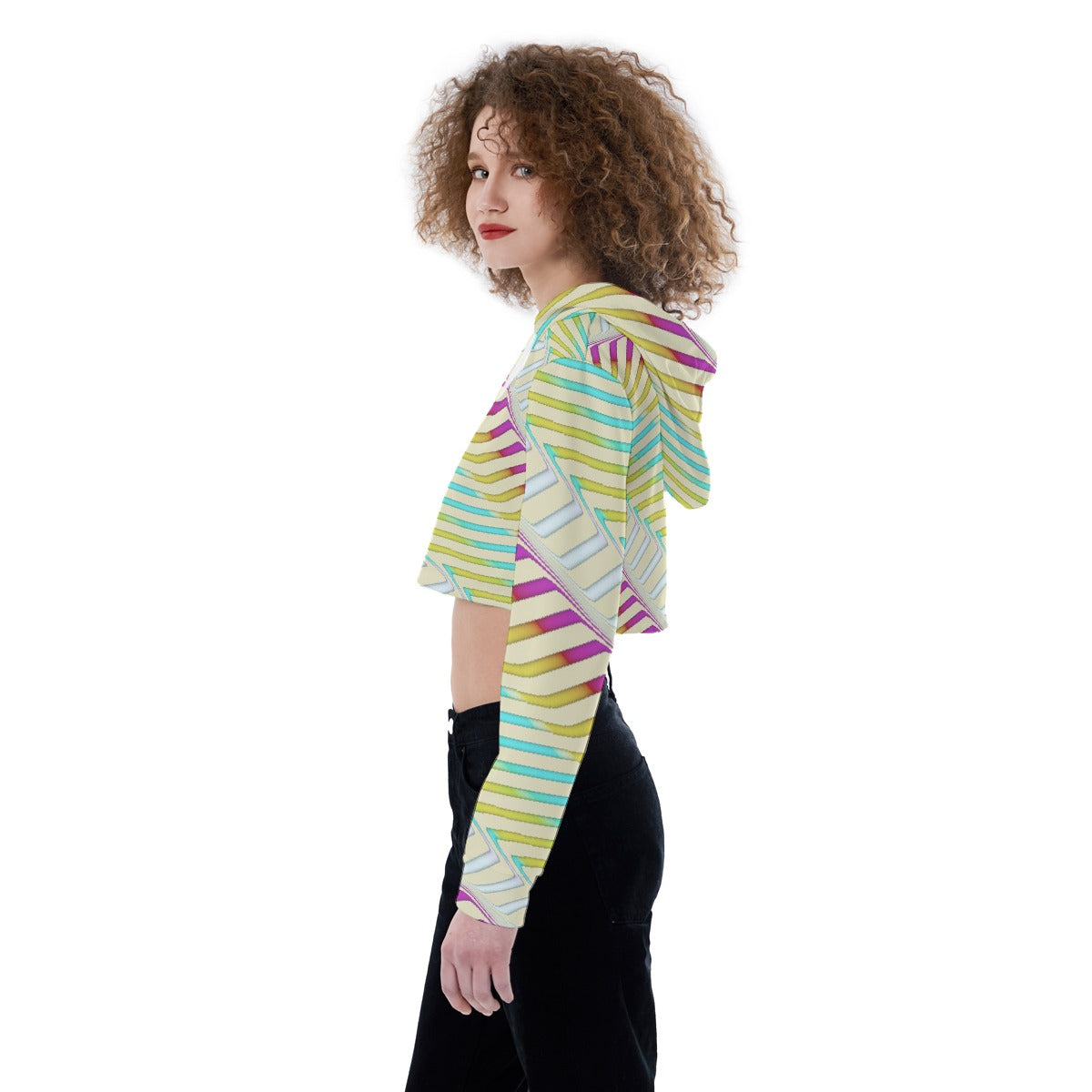All-Over Print Women's Crop Top Hoodie