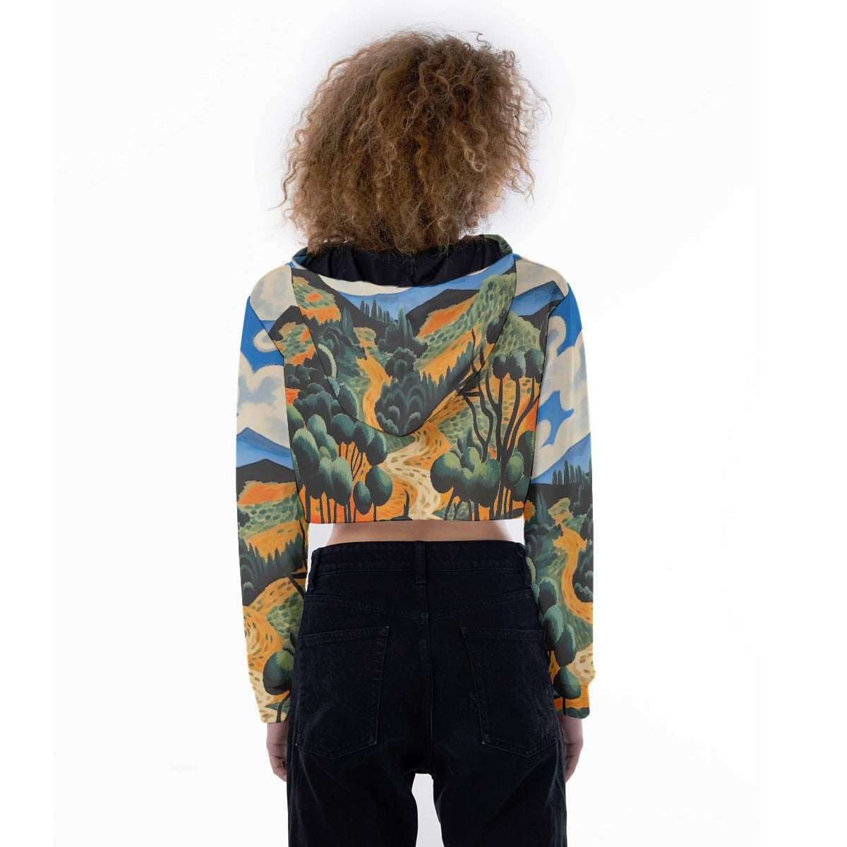 All-Over Print Women's Crop Top Hoodie