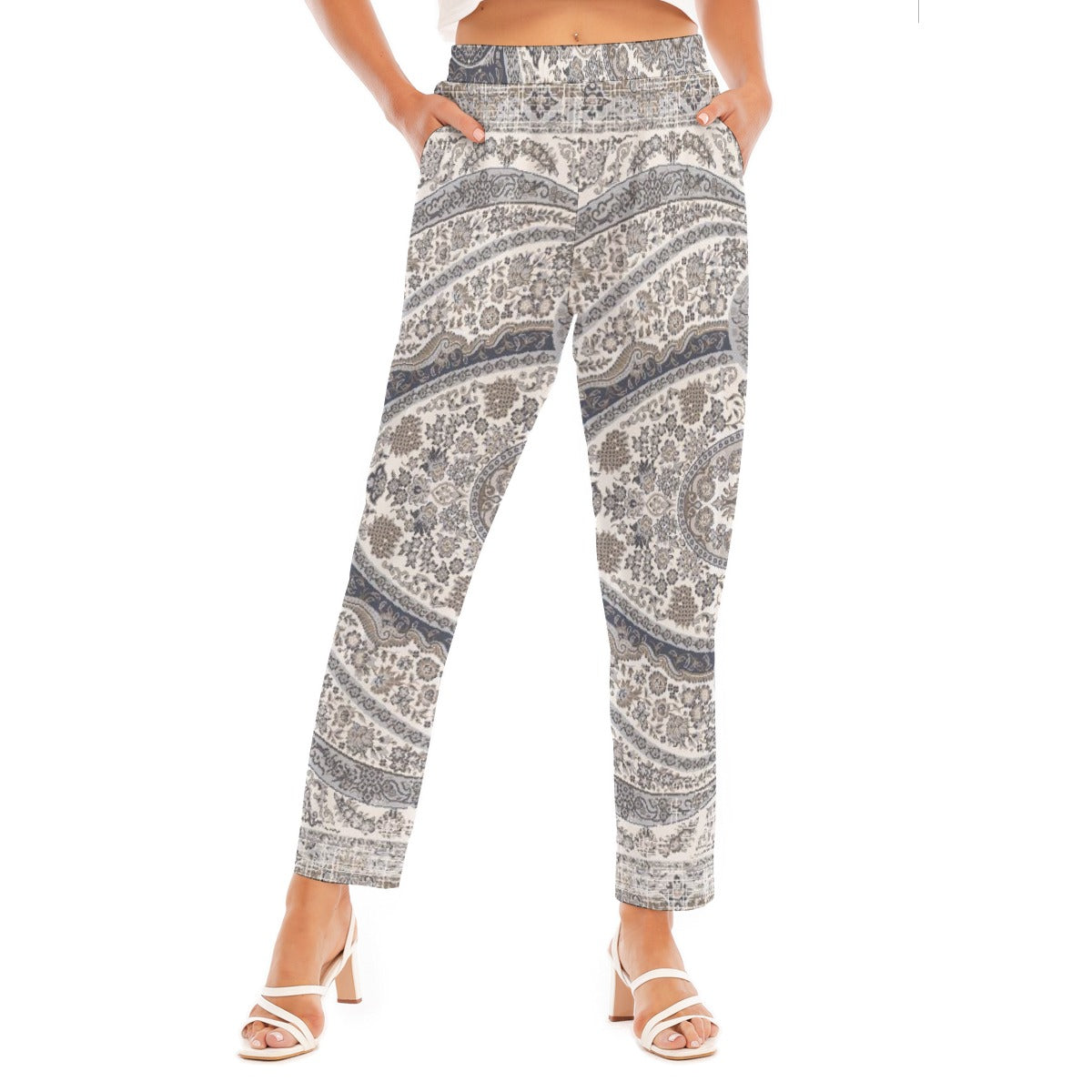 All-Over Print Women's Loose Straight-leg Pants