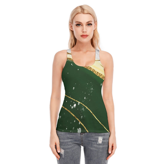 All-Over Print Women's Racer Vest | 190GSM Cotton