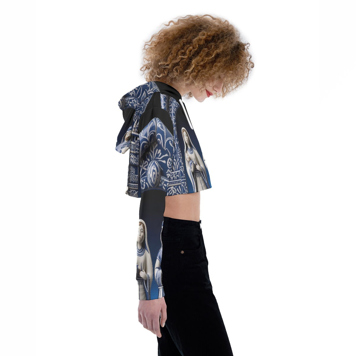 All-Over Print Women's Crop Top Hoodie