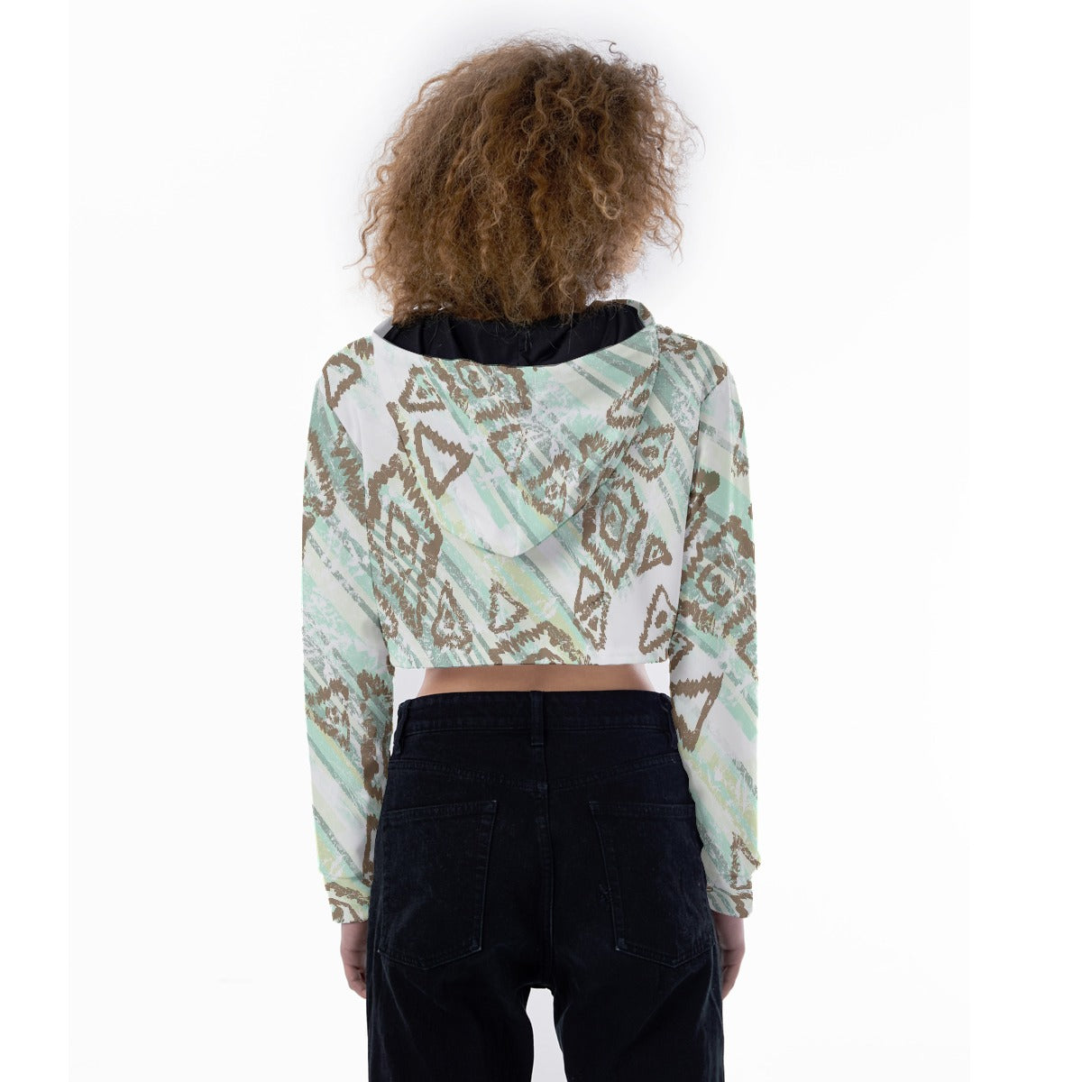 All-Over Print Women's Crop Top Hoodie