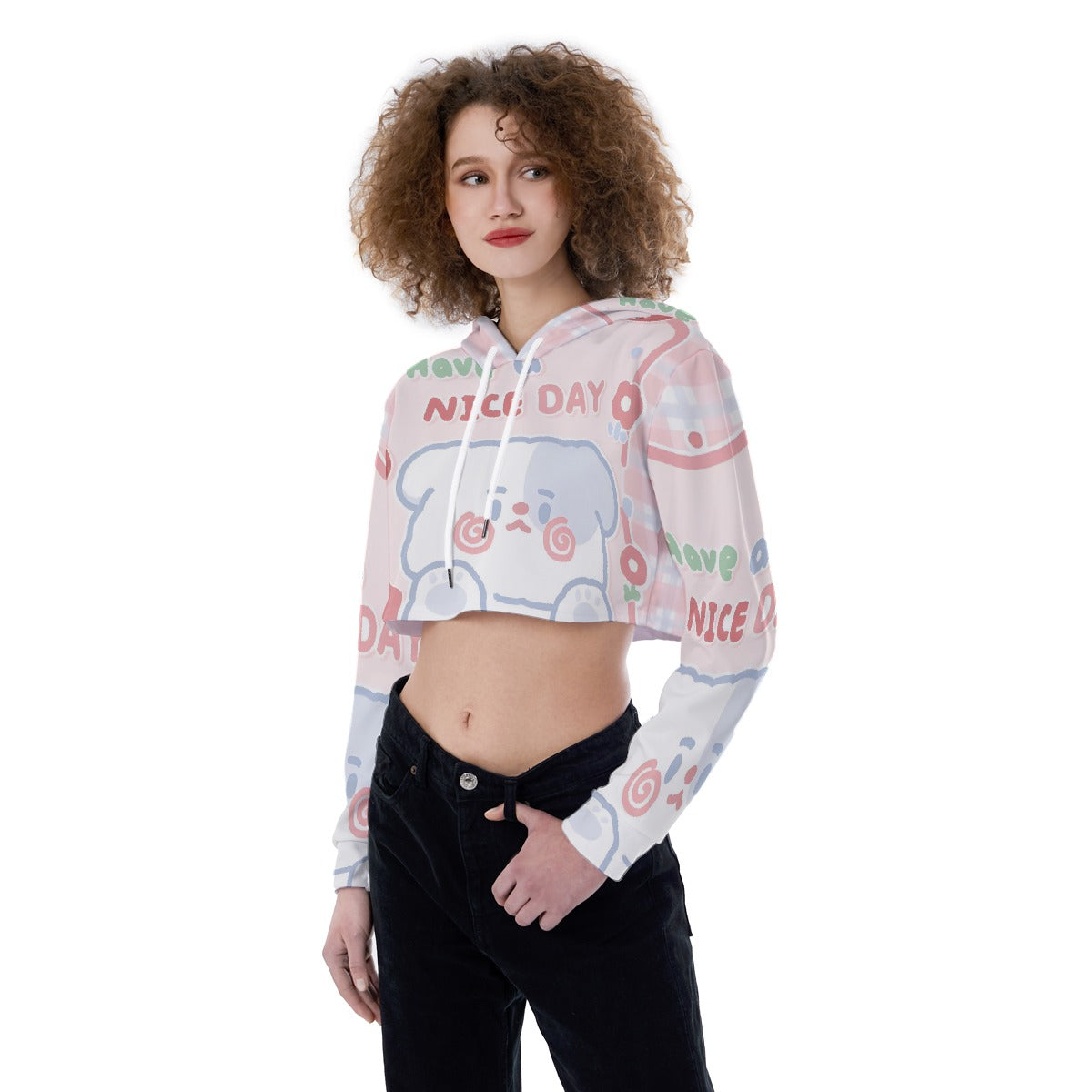 All-Over Print Women's Crop Top Hoodie