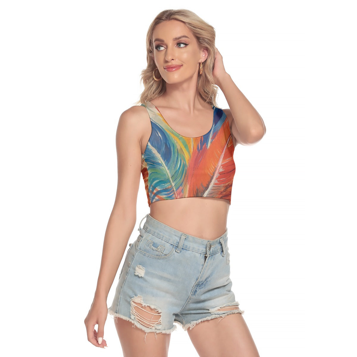 All-Over Print Women's Sport Crop Tank Top