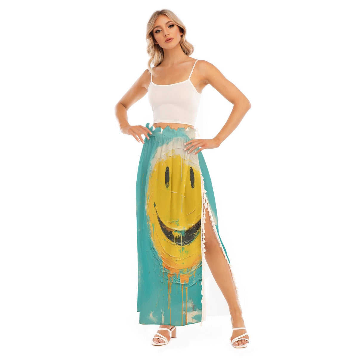 All-Over Print Women's Side Split Skirt