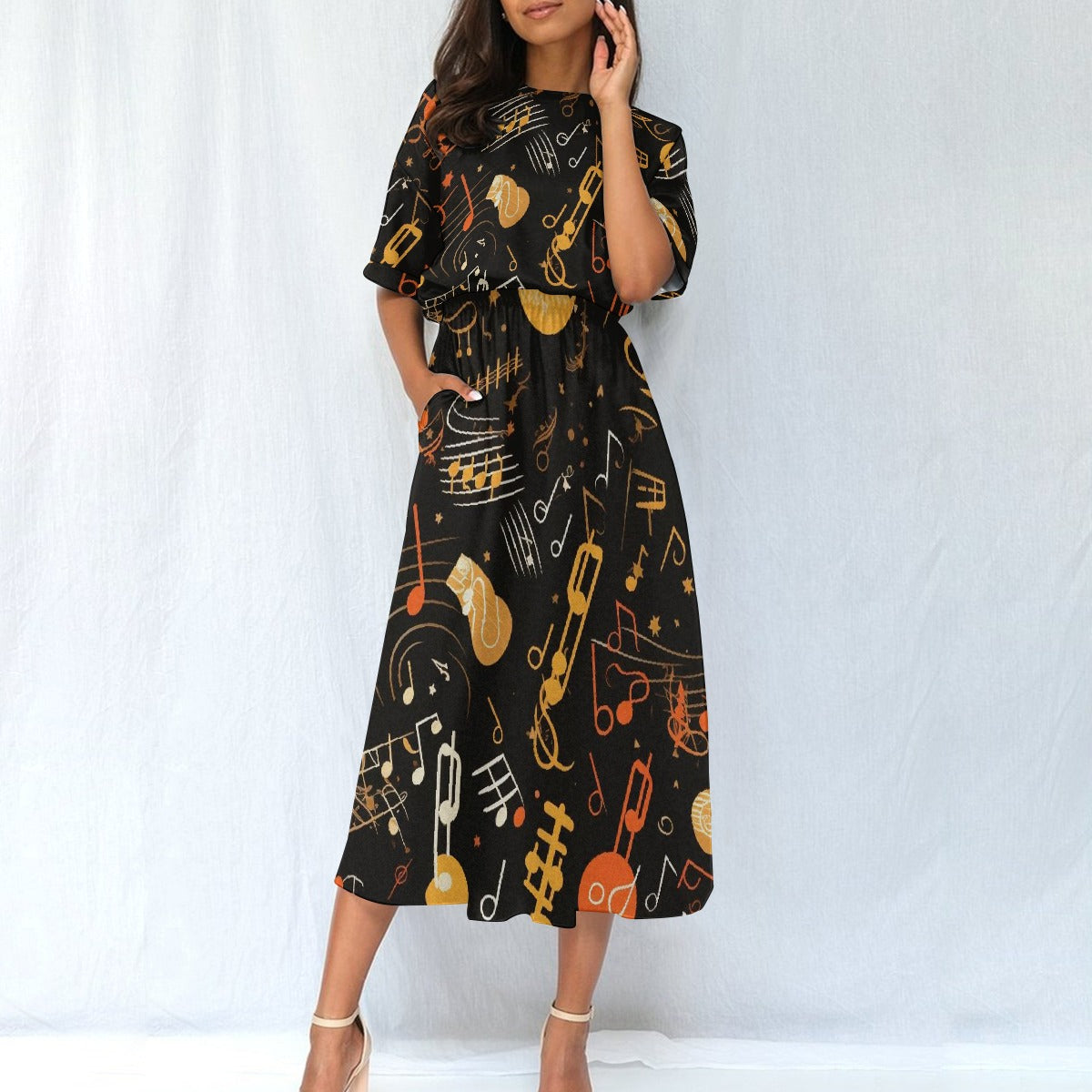 All-Over Print Women's Elastic Waist Dress