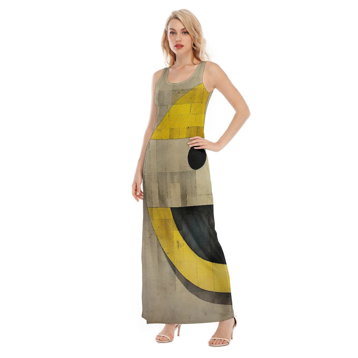 All-Over Print Women's Vest Dress | Length To Ankle