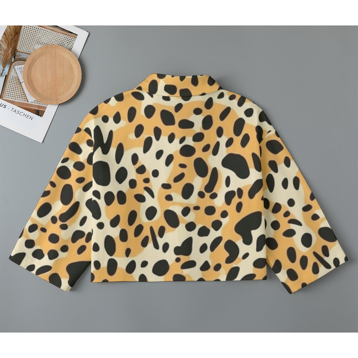 All-Over Print Women's Cropped Jacket | 245GSM Cotton