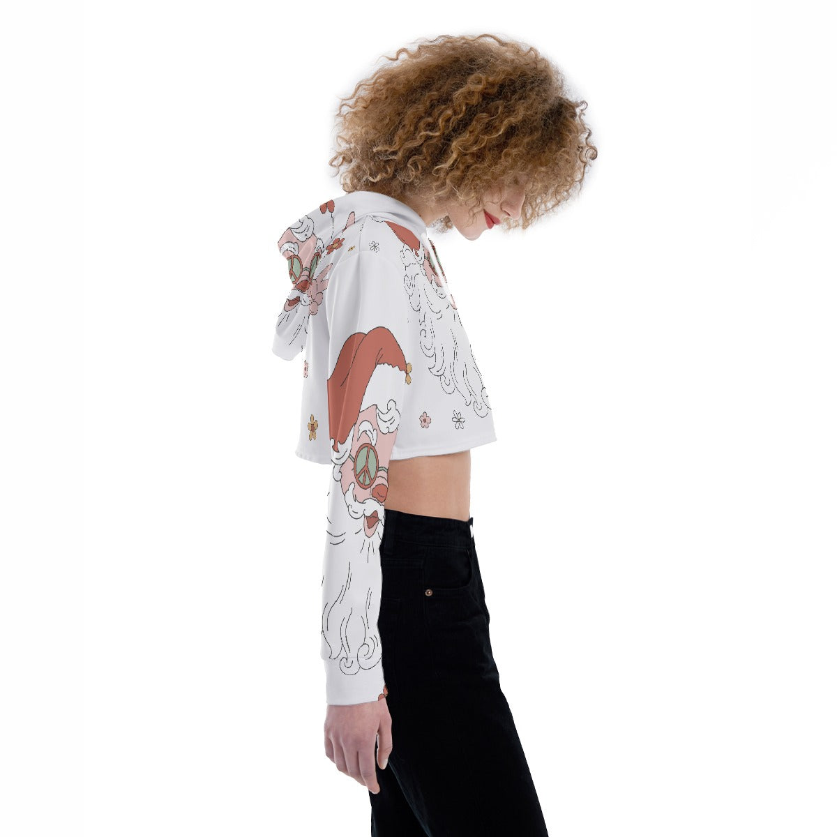 All-Over Print Women's Crop Top Hoodie