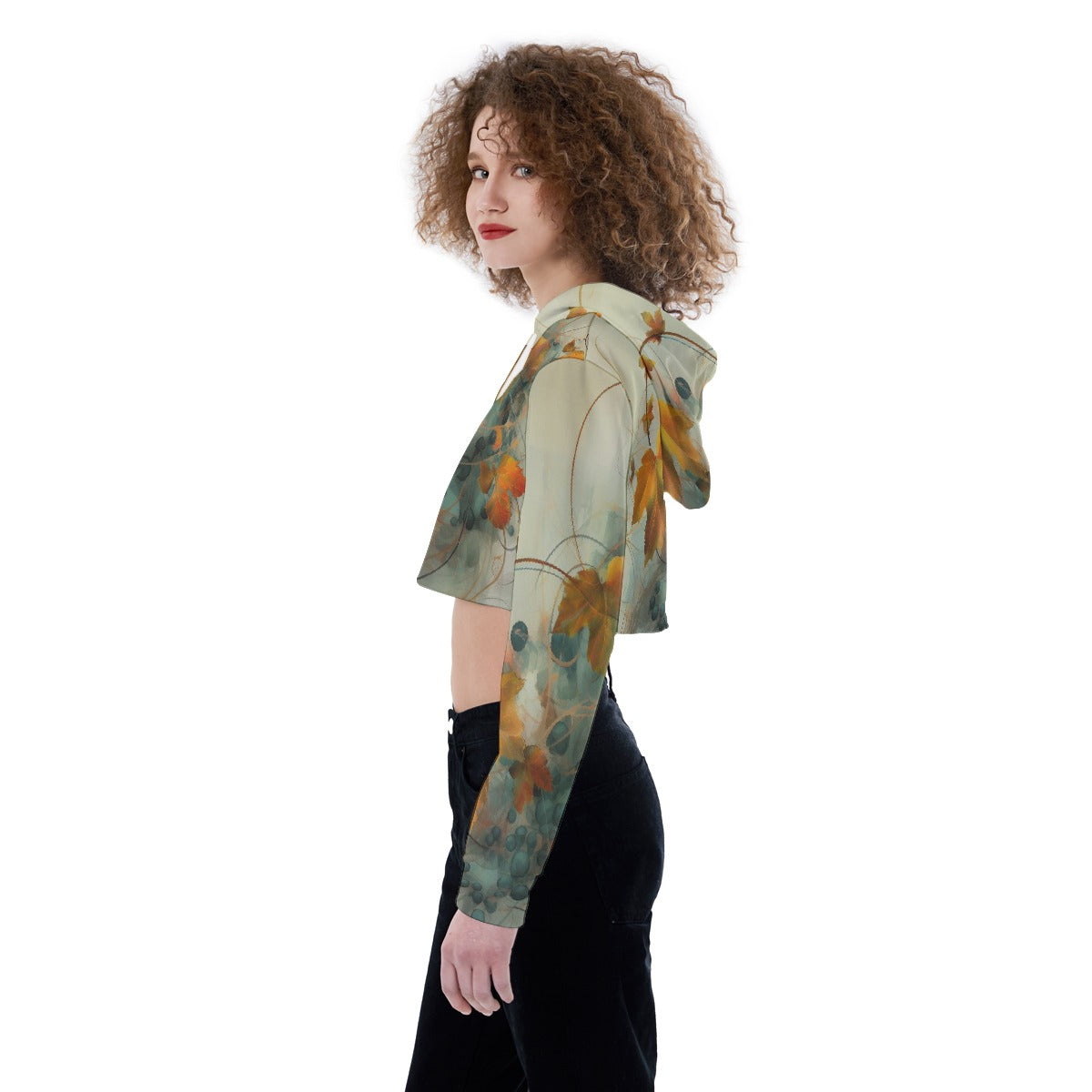 All-Over Print Women's Crop Top Hoodie