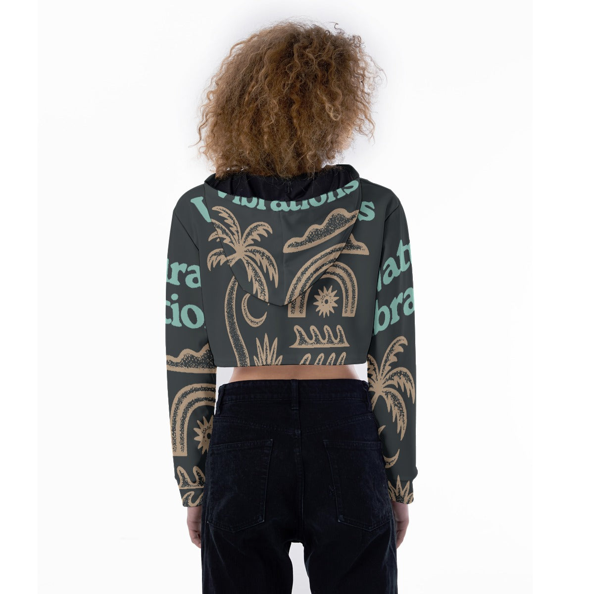 All-Over Print Women's Crop Top Hoodie