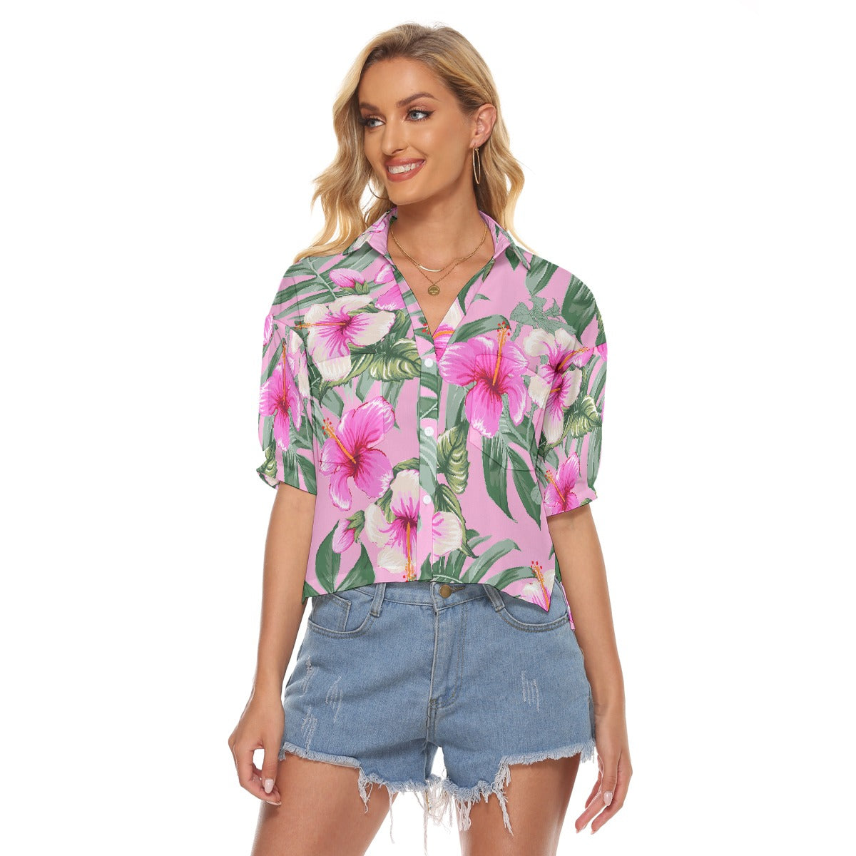 All-Over Print Women's V-neck Shirts