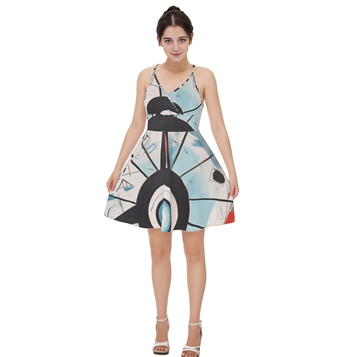 All-Over Print Women‘s Cross Cami Dress