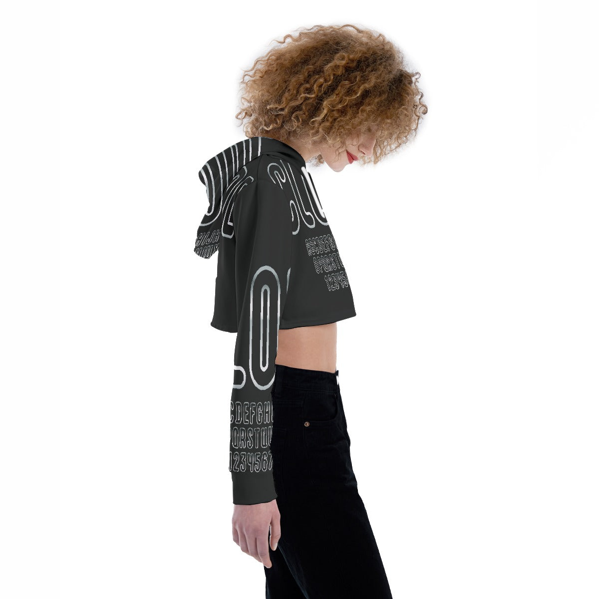 All-Over Print Women's Crop Top Hoodie
