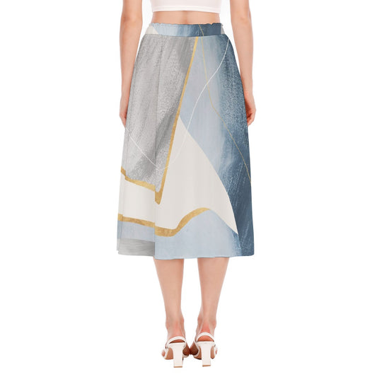 All-Over Print Women's Long Section Chiffon Skirt