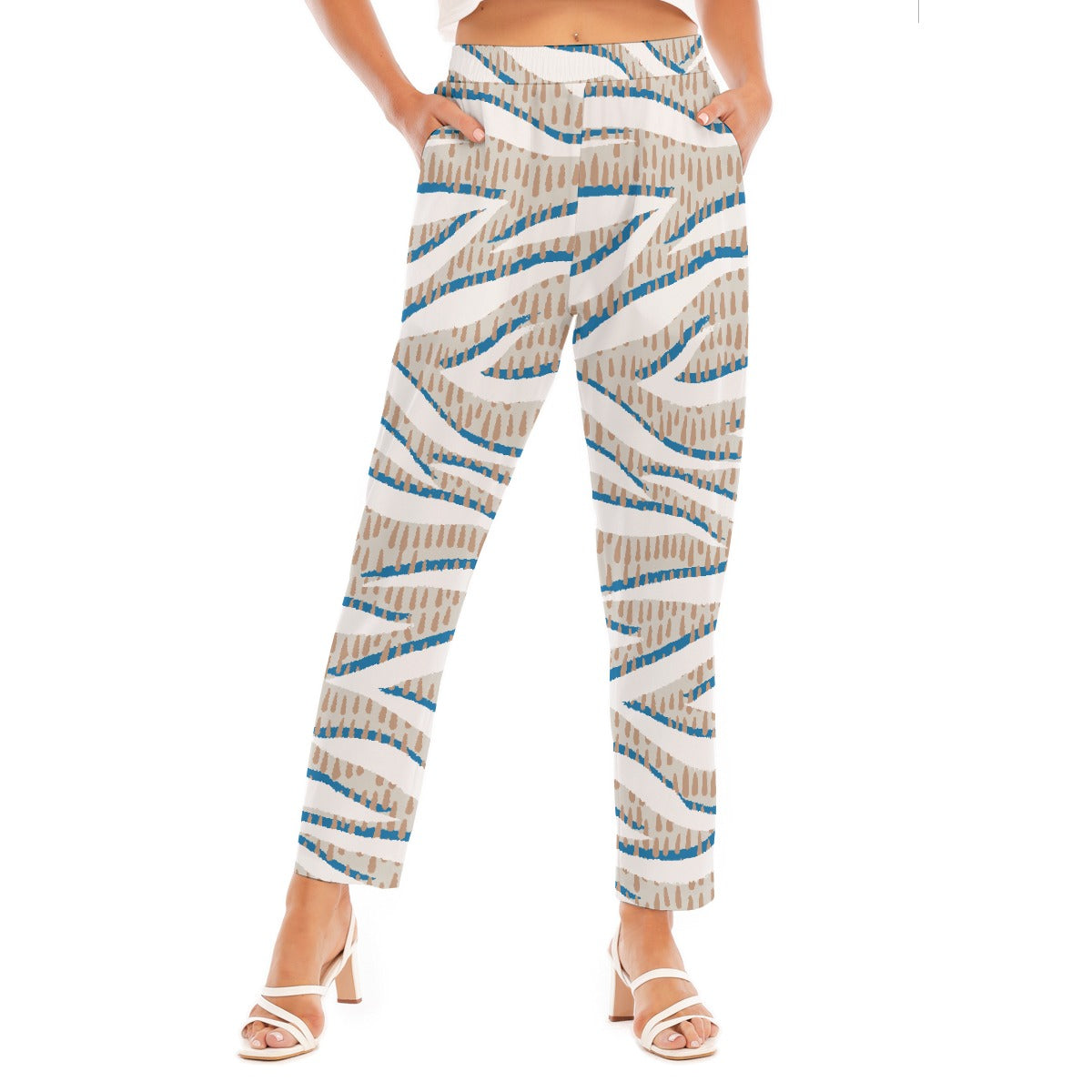 All-Over Print Women's Loose Straight-leg Pants