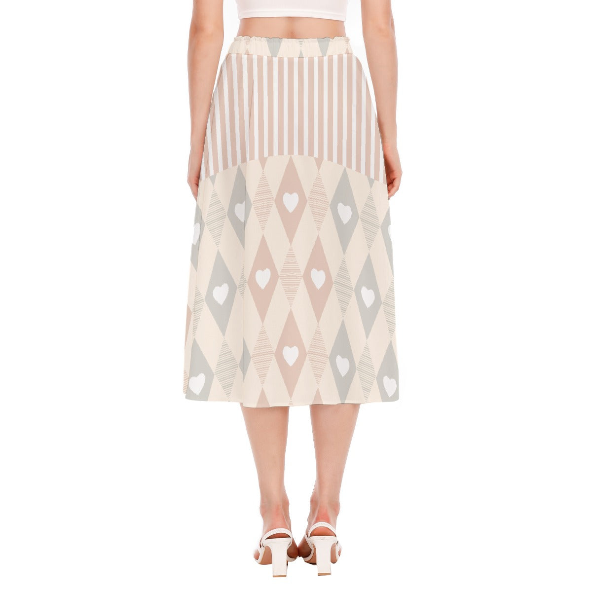 All-Over Print Women's Long Section Chiffon Skirt