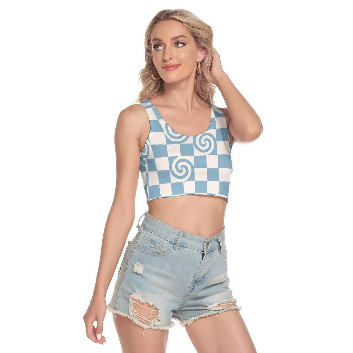All-Over Print Women's Sport Crop Tank Top